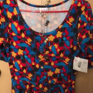 NWT Lularoe Large Nicole Print Dress